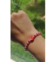 Milli Takıma Özel Türk Bayraklı Kumboncuk Bileklik