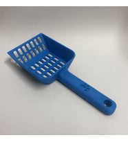 3D Baskı Kedi Kumu Küreği - Geniş Hazneli Eleme Küreği-Mavi