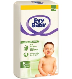 Evy Baby Bebek Bezi Beden:5 (11-18KG) Junior 66 Adet Süper Fırsat Pk