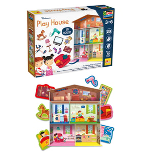 Çocuklar İçin Montessori 3D Ev Yapım ve Yerleştirme Oyunu Seti (Çok Renkli)