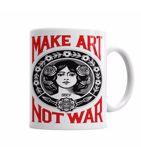 MAKE LOVE NOT WAR Kupa Bardak Porselen