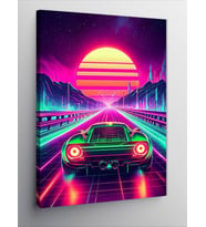 Kanvas Tablo Neon Gece Yarışı
