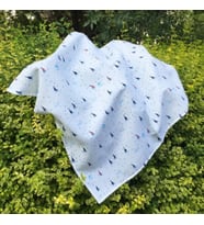 Müslin Örtü 75x85  Ağız Bezi Hediyeli (İndigo Mavi - Lacivert)