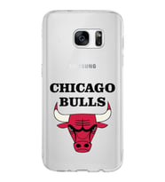 Samsung Galaxy S7 Kapak Chicago Bulls Tasarımlı Şeffaf Silikon Kılıf
