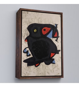 Çerçeveli Joan Miro - Grand Palais Tablosu (Kahverengi)