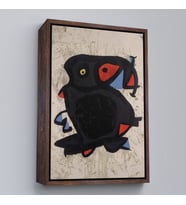 Çerçeveli Joan Miro - Grand Palais Tablosu (Kahverengi)