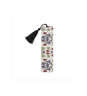Üzümlü Çini Desen Baskılı, Püsküllü Kitap Ayracı (hediyelik Bookmark,ayraç-137)