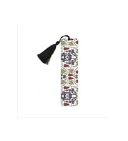 Üzümlü Çini Desen Baskılı, Püsküllü Kitap Ayracı (hediyelik Bookmark,ayraç-137)
