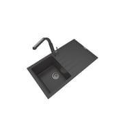 POLEX Cristalüx Granit Eviye P-03+Luxury Antrasit