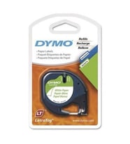 Dymo Letratag Şerit Kağıt 12 MM x 4 Metre Beyaz Şerit Kağıt (10 Lu Paket)