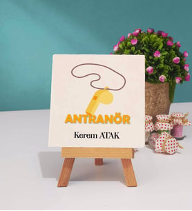 Antrenör Tasarımlı Kişiye Özel Hediye Antrenör Dekoratif Taş Baskı