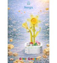 Mikro Blok Kristal Nergis Çiçek Lego - Lego Setleri Mini Lego - Çiçek Lego - Blossom Çiçek Lego