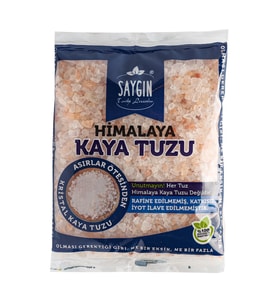 Saygın Tuz Rafine Edilmemiş Doğal Himalaya Kristal Kaya Tuzu - Sofrada Öğütme / İri Taneli - Paketli 500 gr