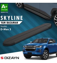 S-Dizayn Isuzu D-Max 3 Skyline Siyah Yan Basamak 203 Cm 2019 Üzeri A+ Kalite
