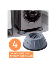 Gri Çamaşır Makinesi Titreşim Engelleyici Stoper 4 Lü Set