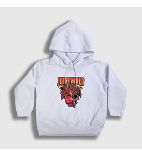 Presmono Unisex Çocuk Beyaz No Vanity Juice Wrld Kapüşonlu Sweatshirt 302701tt (Beyaz)