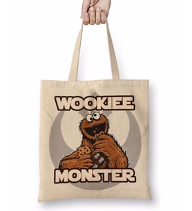 Wookiee Monster Kurabiye Canavarı Bez Çanta Uzun Saplı