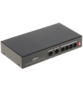 DAHUA 6port 36w 4port PoE PFS3006-4ET-36 10/100 2X-UPLINK Yönetilemez Switch