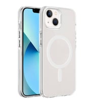 iPhone 15 Plus Kılıf Magsafe Şarj Özellikli Buzlu Transparan C-Pro Sert Kılıf (Renksiz)