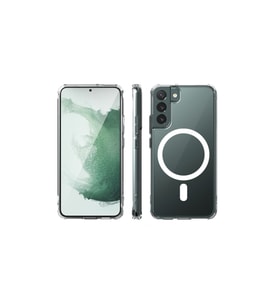 Galaxy S22 Kılıf Magneticsafe Şeffaf Silikon - Şeffaf