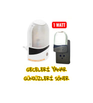 Enerji Tasarruflu Sensörlü Gece Lambası, Yumuşak Işık, Güvenli ve Şık Tasarım (Krem)