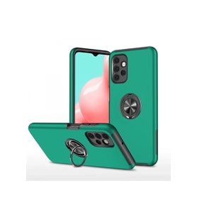 Durukar® Samsung Galaxy A72 Kılıf Elit Yüzüklü Kapak - Yeşil