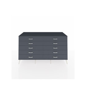 Kronos Konsol 10 Çekmeceli  176x59x99 Çam-Antrasit
