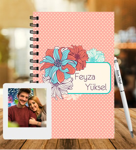 Kişiye Özel Ahşap Defter Kalem & Instagram Çerçeve Hediye Seti