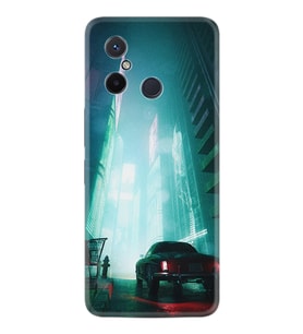 Xiaomi Redmi 12C Kılıf Silikon Desen Özel Seri Night Cars 1619