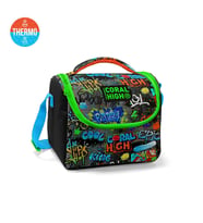 Coral High Kids Siyah Mavi Grafiti Desenli Thermo Beslenme Çantası 11828