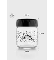 Renga Lexa 210 ml Spicy Desenli Cam Baharatlık 162011 Bej (Siyah)