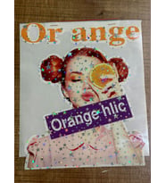 23X20 CM ÜTÜ İLE YAPIŞAN ORANGE YILDIZLI TRANSFER BASKI ARMA