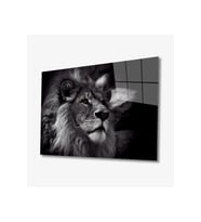 Miyrem Glasses Collection -A1^#  Aslan Hayvan Cam Tablo (Çok Renkli)