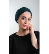 Zümrüt Pratik Hazır Geçmeli Tesettür Bone Fukuro Simli Büzgülü 2116_37