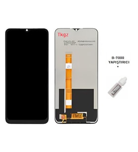 Tkgz - Oppo A15S Uyumlu Lcd Ekran Dokunmatik Servis + B-7000