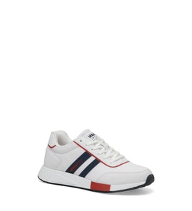 U.S. Polo Assn. Drago 4Fx Beyaz-Kırmızı Erkek Koşu Ayakkabısı (Beyaz - Kırmızı)