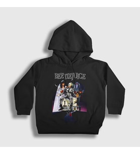 Presmono Unisex Çocuk Siyah Poster Tim Burton Film Beetlejuice Kapüşonlu Sweatshirt 455518tt