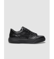 Hakiki Deri Siyah Bağcıklı Erkek Spor Ayakkabı