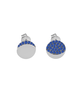 EMILIANO JEWELLERY 925 AYAR GÜMÜŞ YÜVALAK SIYAH TAŞLI KÜPE