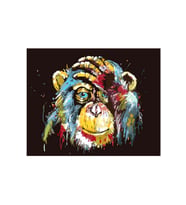 Biçare Orangutan Sticker Çerçeveli 50x65 Sayılarla Boyama Hobi Seti