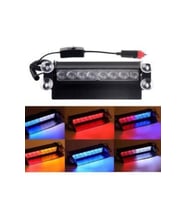Araç Içi Vantuzlu Çakar Lamba Kırmızı-mavi 12v 6 Ledli 7 Modlu