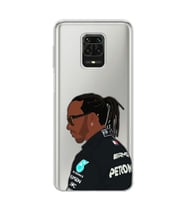 Redmi Note 9 Pro/Note 9S Uyumlu Lewis Hamilton Desenli Şeffaf Telefon Kılıfı