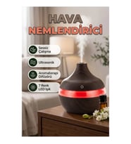 Ultrasonik Hava Nemlendirici Aroma Difüzör 300 ml Sessiz Çalışma 7 Renk LED Işıklı