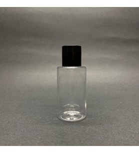 30 cc Şeffaf Pet Şişe - Siyah Sızdırmaz Kapaklı- 30ml Buklet Şişe- x 10 Adet