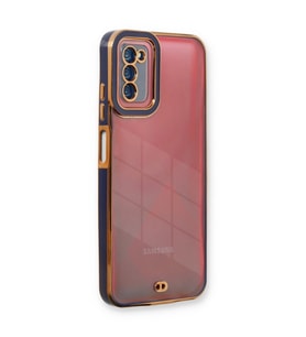 Samsung Galaxy A03s Kılıf Liva Lens Silikon - Mavi