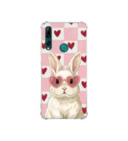 PrintiFy Huawei Y9 Prime 2019 ile Uyumlu Pembe Pötikare Serisi Pembe Zıpzıp Tasarımlı Uv Baskılı Köşe Korumalı Antişok Kılıf