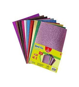 Bu-Bu Simli Yapışkanlı Eva 20X30Cm.10 Renk