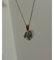 ÇELİK  GÖRSELLİ KALP KOLYE (Standart)