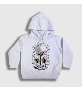 Presmono Unisex Çocuk Beyaz Pray Ufc Khabib Nurmagomedov Kapüşonlu Sweatshirt 312607tt
