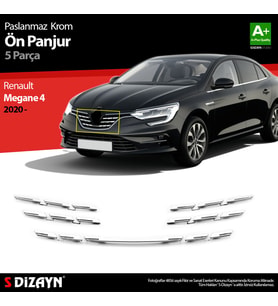 Renault Megane 4 Krom Ön Panjur 5 Prç. 2020 2021 2022 2023 2024 2025